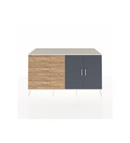 Kronos Konsol 2 Raflı 3 Çekmeceli 2 Kapaklı 176x59x99 Aytaşı-Antrasit/Çam