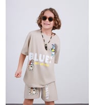 ERKEK ÇOCUK BLUEY MODELLİ PAMUK ŞORTLU TAKIM