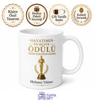 Ödüllü Baba Yazılı Film Temalı Kupa Bardak Babalar Günü Hediyesi