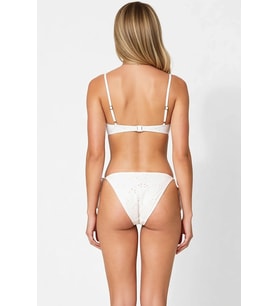 Kadın Bikini Takımı Bralette Üst Brazilian Alt Düşük Bel Dokulu Örme Kumaş Çıkarılabilir Kaplı