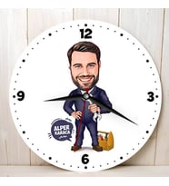 Tamir İşleri Seven Erkek Karikatürlü Duvar Saati