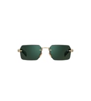 David Beckham Unisex Güneş Gözlüğü - Altın Havana Metal Çerçeve Yeşil Cam %100 UV Koruma DB 7109/S 0