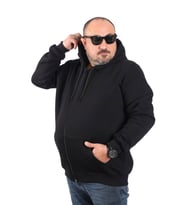 Starbattal Büyük Beden Unisex Kapüşonlu 3ip Sweat 11701 SIYAH