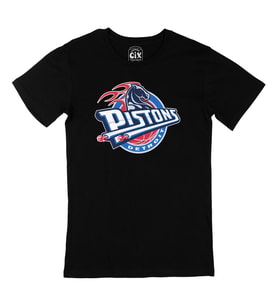 Detroit Pistons Logolu Siyah Tişört