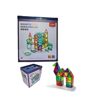 Mıknatıslı Şeffaf Manyetik Blok Rengarenk 72 Parça Ithal Eğitici 3d Manyetik Lego
