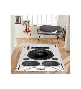 Rovigo Home Dijital Baskı Yıkanabilir Kaymaz Taban Salon Halısı RVG1867-SD408 (Gri)