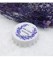 30 Adet Lavanta Çiçek Baskılı Kapak Açacak Uv Baskılı Nişan Hediyeliği Nikah Şekeri 6 cm-