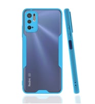 Xiaomi Poco M3 Pro Kılıf Parfe Kenarları Pastel Renk Silikon (Mavi)