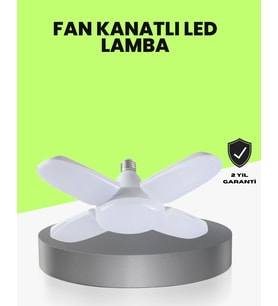 Katlanabilir 4 Kollu Led Ampül 60 Watt 6000 Lumen Beyaz Işık