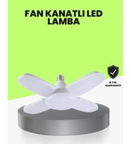 Katlanabilir 4 Kollu Led Ampül 60 Watt 6000 Lumen Beyaz Işık