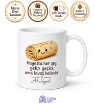 Lavaş Temalı Özel Tasarım Baskılı Kupa Bardak Komik Hediye Mug
