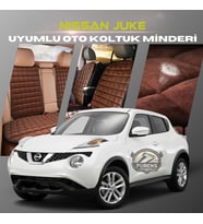Nissan Juke Kahverengi Renk Tay Tüyü Cepli & Terletmez Sırtlı Oto Koltuk Minder Seti - Koltuk Koruma Kılıfı (ÖN & ARKA TAM SET)