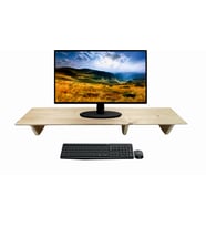 TRENDYWOODY Masif Ahşap Monitör Standı, Bilgisayar  Dizüstü TV Yazıcı için Yükseltici Masa Standı