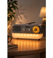 Meier MD-1314BT Gri Nostaljik Radyo - Bluetooth 5.4, Girişli, Şarjlı Retro Görünümlü Hi-Fi Hoparlör