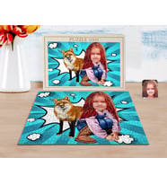 BK Gift Kişiye Özel Kız Çocuk Karikatürlü 1000 Parça Profesyonel Puzzle-9