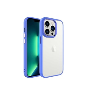 Apple iPhone 14 Pro Uyumlu Kılıf Zore Krom Kapak (Koyu Lila)
