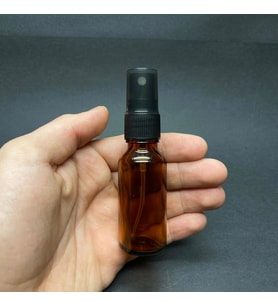 20 Ml Amber Cam Şişe Siyah Spreyli ,  20Cc Kahverengi Spreyli Boş Şişe x 6 Adet