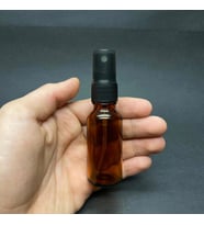 20 Ml Amber Cam Şişe Siyah Spreyli ,  20Cc Kahverengi Spreyli Boş Şişe x 6 Adet