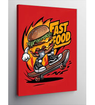Kanvas Tablo Fast Food Hamburger