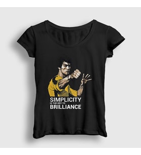 Presmono Kadın Siyah Brilliance Bruce Lee T-Shirt 256659tt