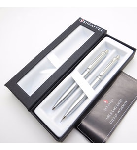 Sheaffer Sentinel Krom 07mm Versatil Uçlu Kalem + Tükenmez Kalem Set  İsme Özel Kalem