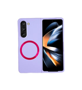 Galaxy Z Fold 5 Kılıf Mata Fold Kapak - Lila