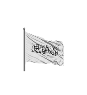 Afganistan İslam Emirliği Gönder Bayrağı 50x75 (Siyah - Beyaz)