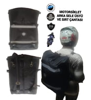 Sevbags Motorsiklet Arka  Sele Üstü Ve Sırt Çantası (Siyah)