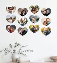 Kişiye Özel 12 Fotoğraflı Kalp Mdf Tablo