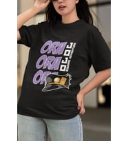 Anime Jojo Ora Ora Ora Tişört (Siyah)