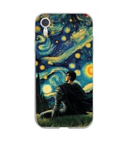 Iphone XR Uyumlu Berserk The Starry Night Tasarımlı Şeffaf Telefon Kılıfı