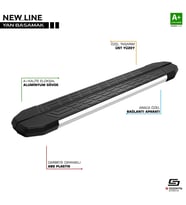 NewLine Krom Yan Basamak Profil 173 Cm Etekli