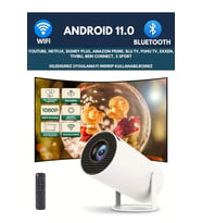 Yüksek Çözünürlüklü Taşınabilir Wi-Fi Projektör, Bluetooth ve Android Desteği