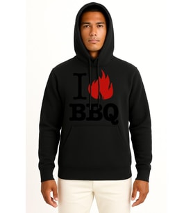Kapüşonlu Barbecue Grill T-Shirt Babb Bros Bbq Göğüs Tasarımlı Unisex Sweatshirt