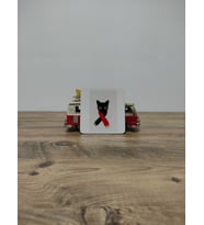 Kedi Serisi - Kara Kedi Kupa (Bardak) Altlığı