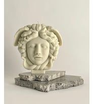 Medusa Dekoratif Hediyelik Beyaz Kokulu Mum
