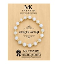 MK TASARIM GERÇEK AYTAŞI BİLEKLİK MK.7000.843- RAHATLIK-DİNGİNLİK-ENERJİ- STRES BİLEKLİĞİ