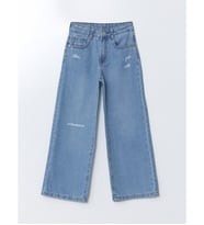LCW Kids İndigo Wideleg Kız Çocuk Jean Pantolon