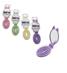 Aynalı Çocuk Tarağı - Katlanır - Oval - Plastik