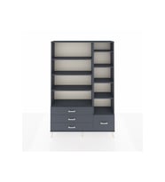 Arges Gardrop 9 Raflı 4 Çekmeceli  132x30x195 Antrasit-Antrasit