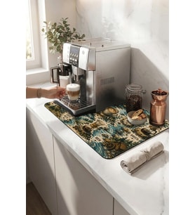 Valerine Life Kahve Espresso Makinesi Matı 35x45cm Çaycı Pad Su Geçirmez River Coffee