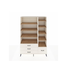 Hyperion Dolap 9 Raflı 4 Çekmeceli  132x44x195 Aytaşı-Çam/Aytaşı