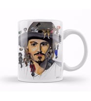 Johnny Depp no Back Kupa Bardak Porselen