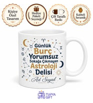 Günlük Burç Yorumsuz Sokağa Çıkmayan Astroloji Delisi Kupa Bardak Hediye