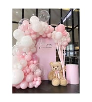 Macaron Pembe* Beyaz 70'Lİ Balon Zinciri Seti