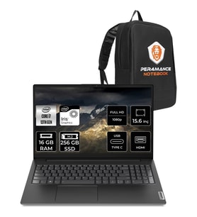 Lenovo V15 G4 i7 1355U Notebook 16GB RAM 256GB SSD 15.6" FHD FreeDOS + Per4 Çanta 83A100KXTRP311