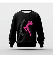 Enjoy Dance Tasarım Baskılı Basic Sweatshirt (Siyah)