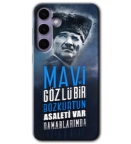Galaxy S24 Kılıf HD Desen Baskılı Kılıf - Bozkurt Atatürk