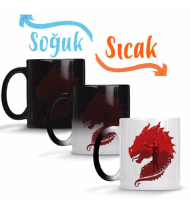 Game Of Thrones Mother Of Dragon Sihirli Kupa Bardak Porselen