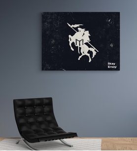 Kişiye Özel Göktürk Savaşçısı  Tasarımlı Yeni İş Hediyesi Ofis Hediyesi  Kanvas Tablo 30x50 cm